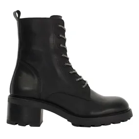 DUNE LONDON Plexie Chunky Glitter Lace-Up Biker Boots - Black